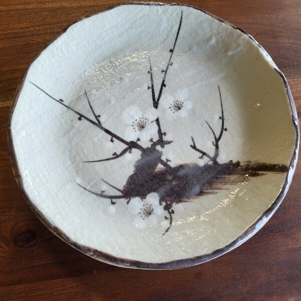 vintage japanese hand made cherry blossom dish