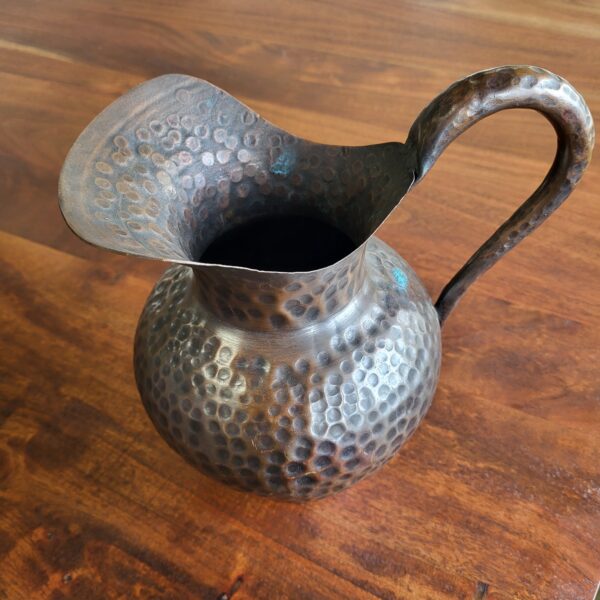 hammered copper pitcher