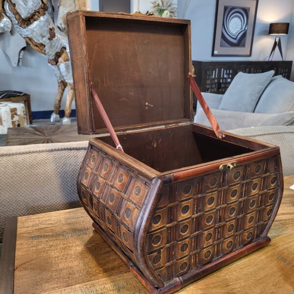 large wooden decor storage box