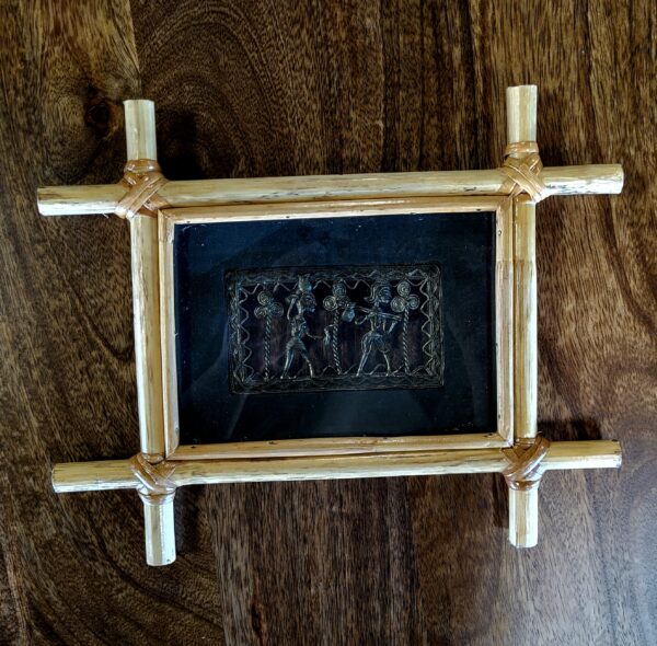 brass/bamboo indian wall art