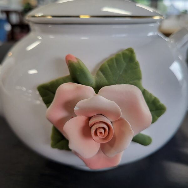 porcelain tea pot w/ rose