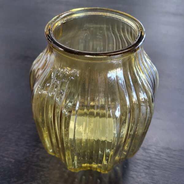 vintage amber glass vase