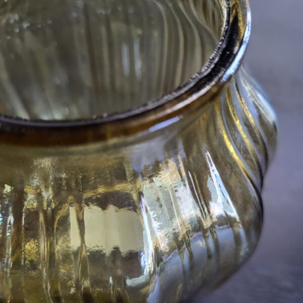 vintage amber glass vase