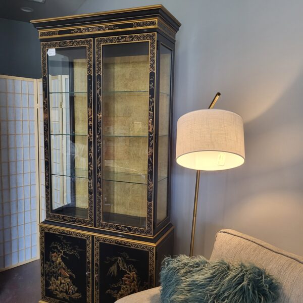 drexel asian motif display cabinet