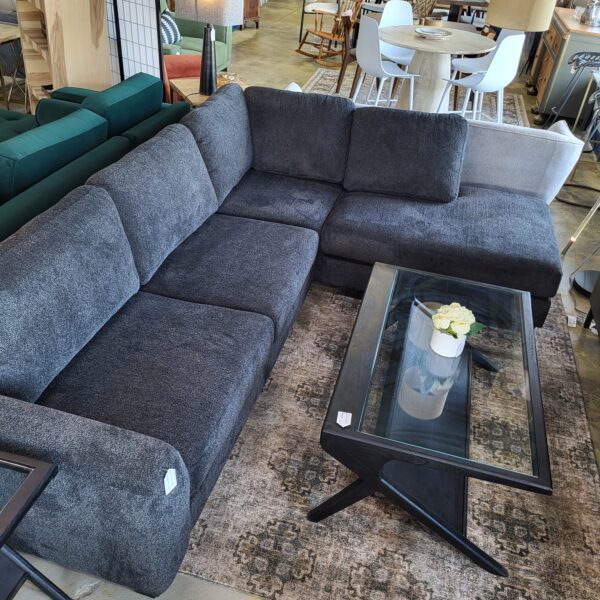 dark grey raf chaise sectional