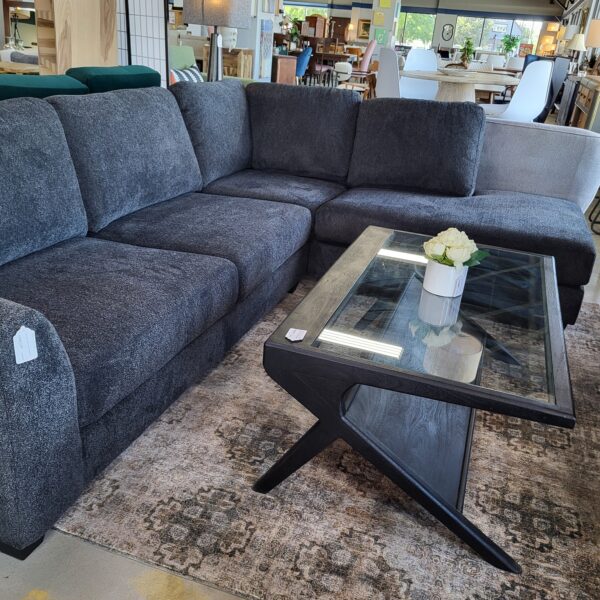 dark grey raf chaise sectional