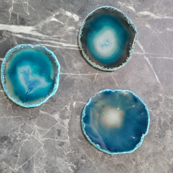 blue polished agate