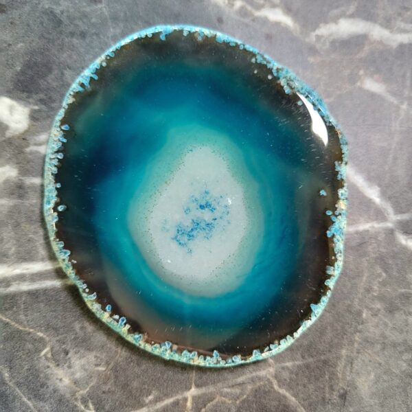 blue polished agate