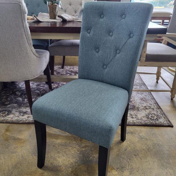 aqua upholstered dining chair