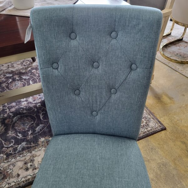 aqua upholstered dining chair