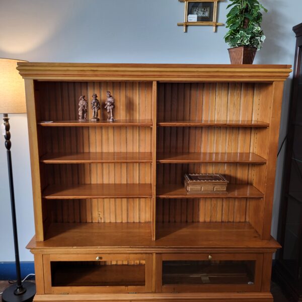 bookcase w/ 2 barrister cabinets