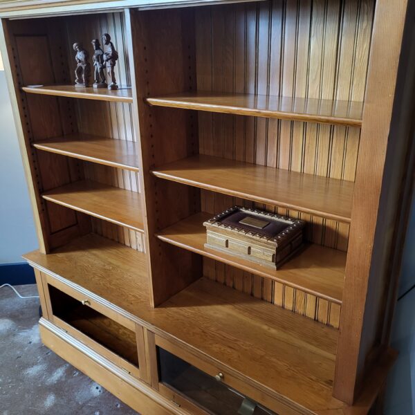 bookcase w/ 2 barrister cabinets