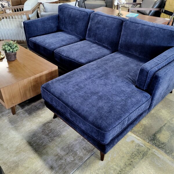 dark blue raf chaise sectional