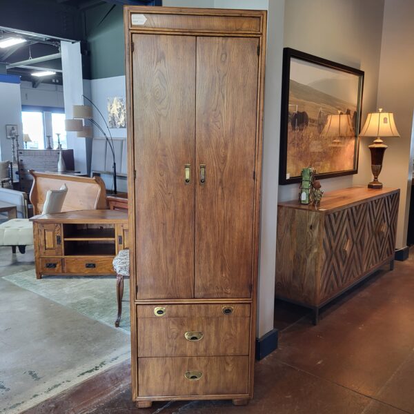 drexel pecan cabinet