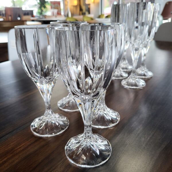 set of 4 crystal wine glasses