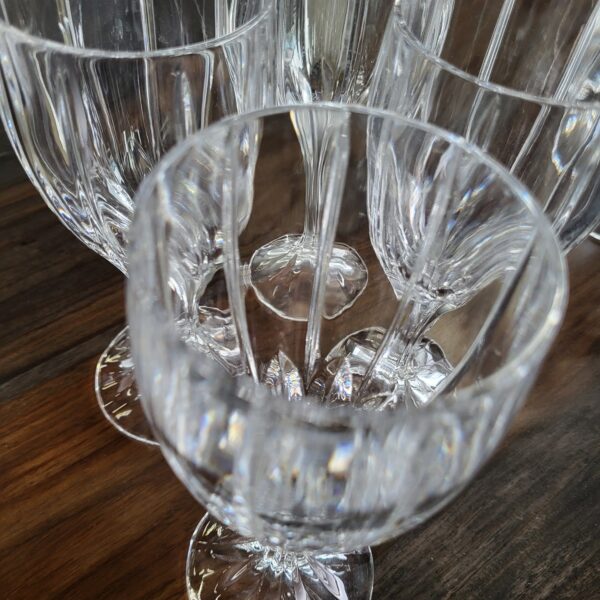 set of 4 crystal wine glasses