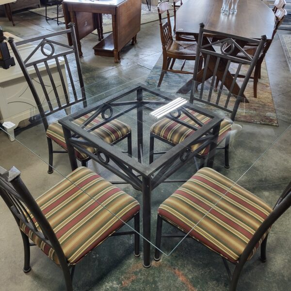 5pc glass top patio dinette set