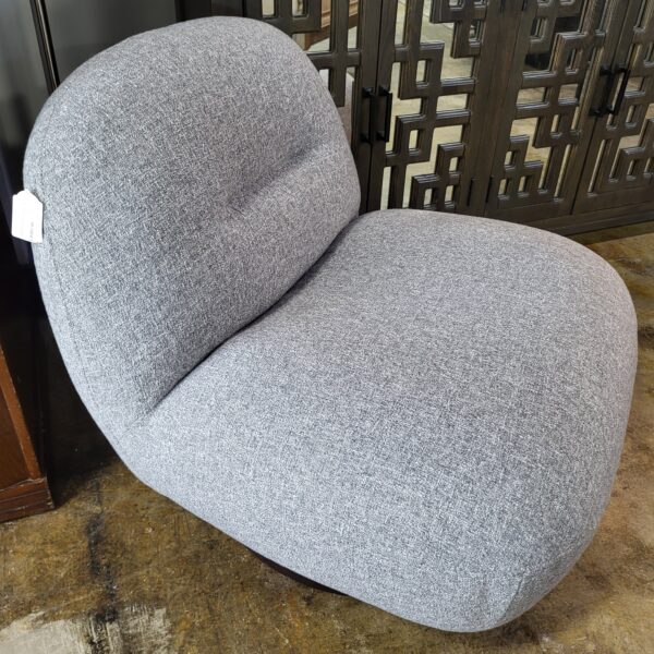 pebble grey swivel lounge chair