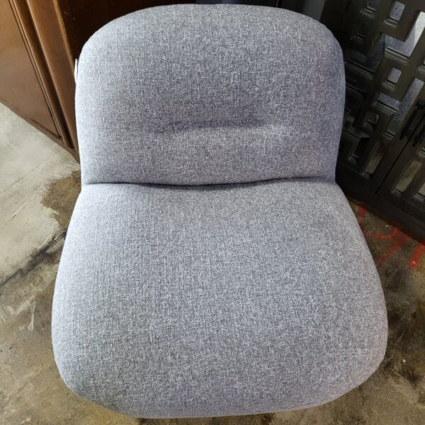 pebble grey swivel lounge chair