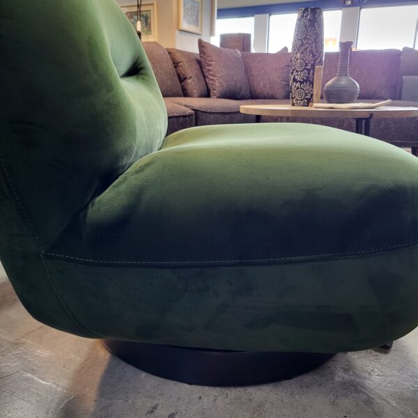 moss green swivel lounge chair