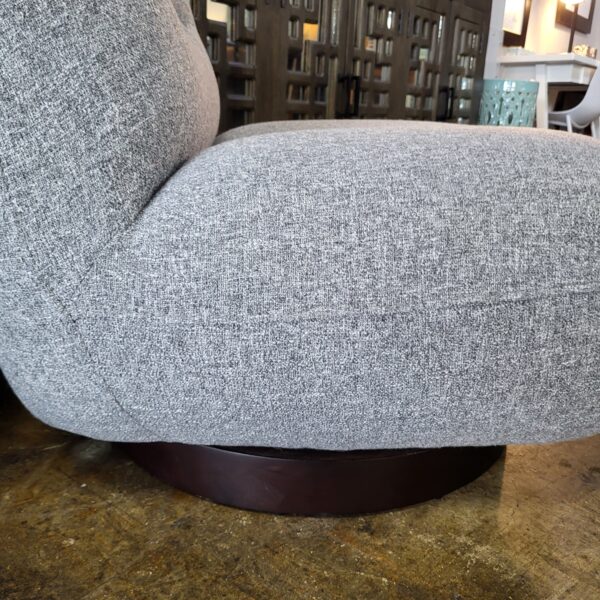 pebble grey swivel lounge chair