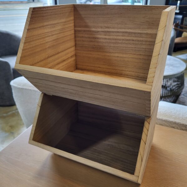 2 tier wood organizer