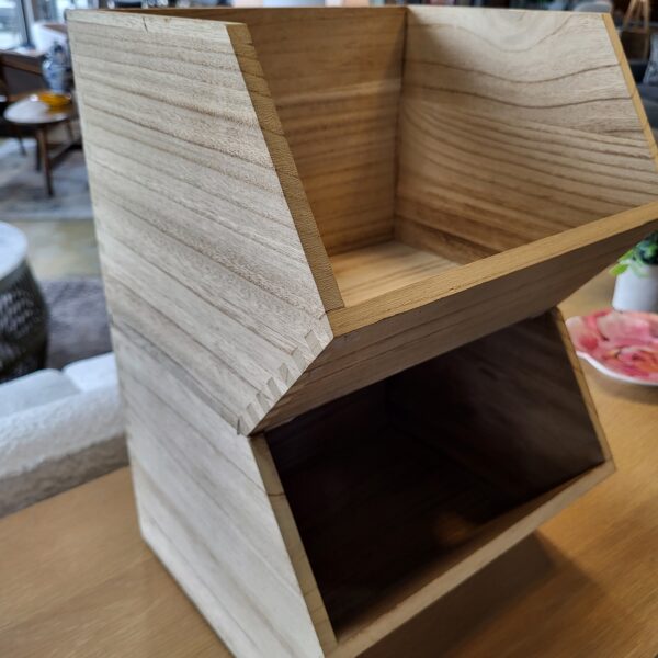 2 tier wood organizer