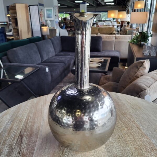 large silver vase