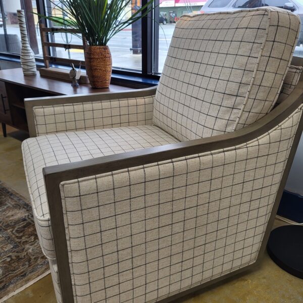 plaid swivel accent chair