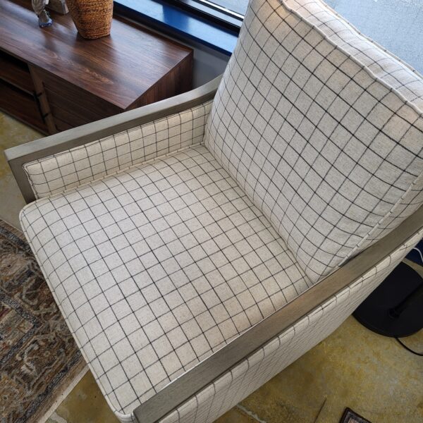 plaid swivel accent chair