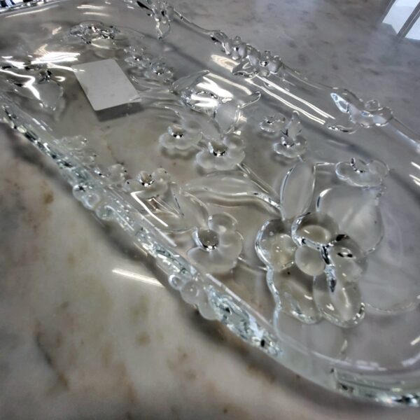 vintage crystal tray