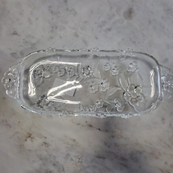 vintage crystal tray