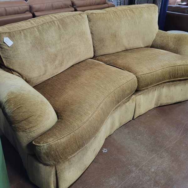 gold chenille converstaion sofa