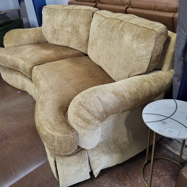 gold chenille converstaion sofa