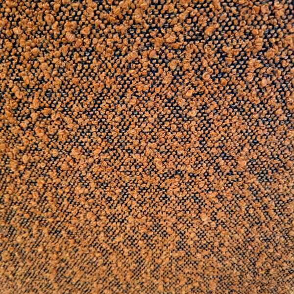 rust boucle chair