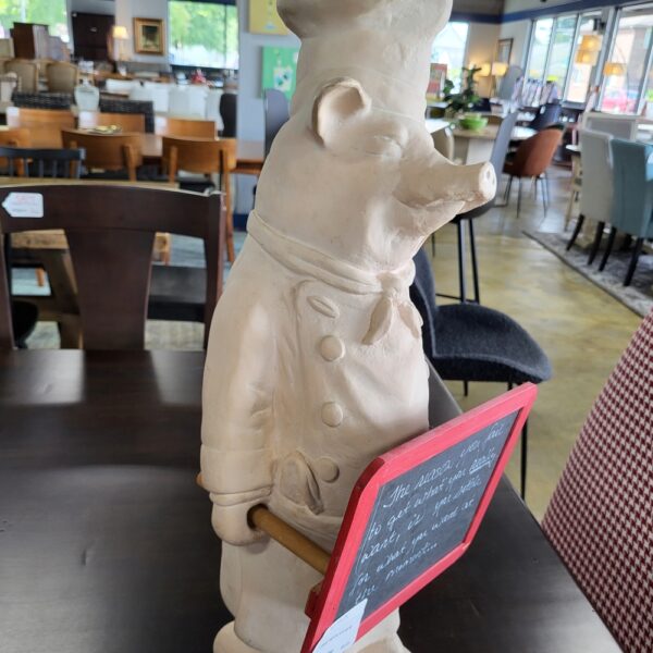 large chef pig statue