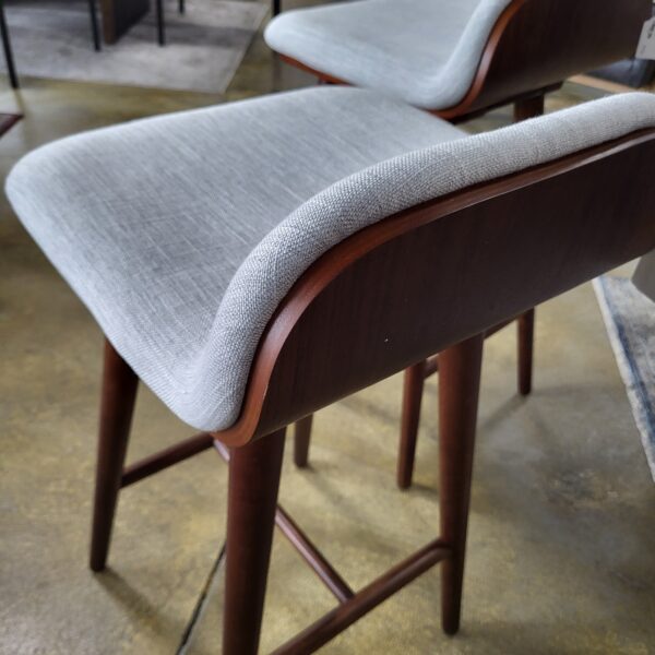 grey and walnut stool