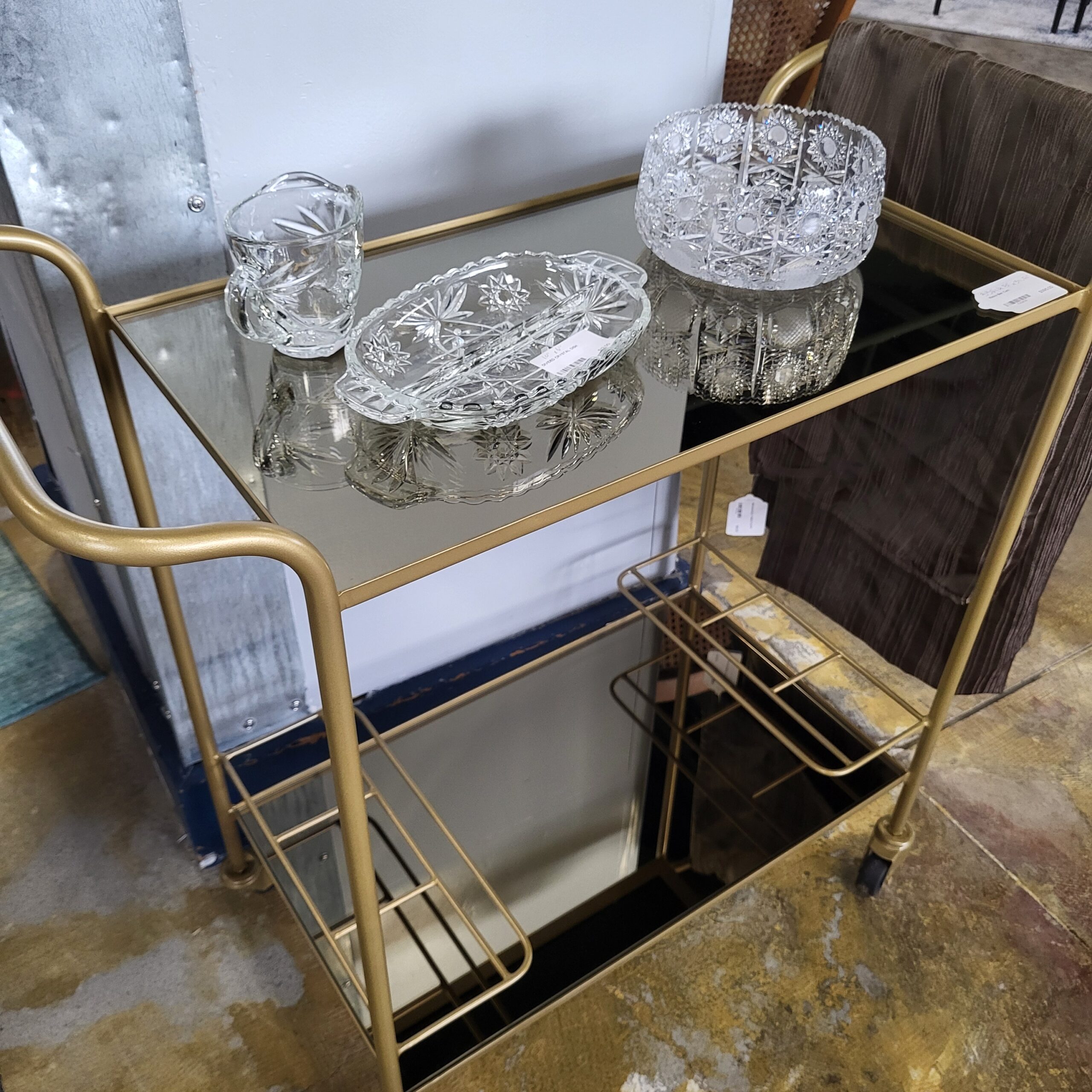 retro bar cart