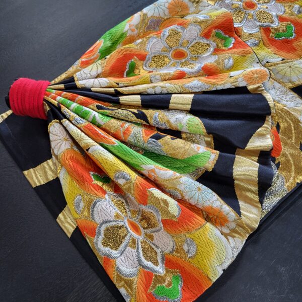 japanese silk kimono & obi wall hanging