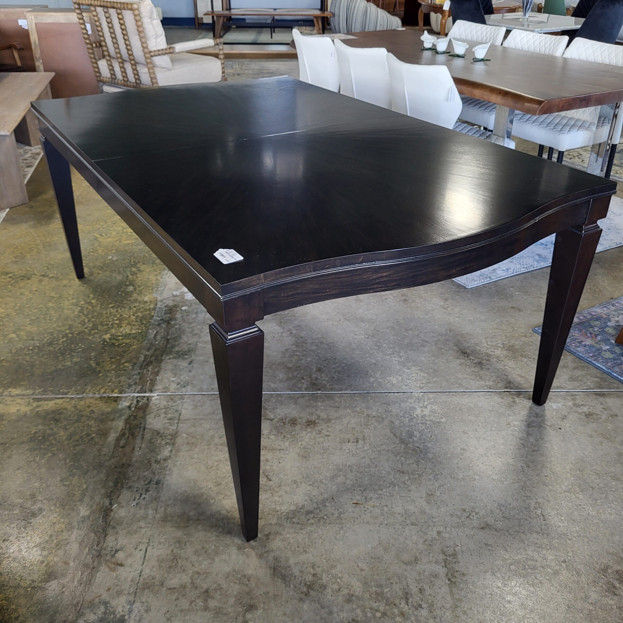 thomasville espresso dining table w/ 2 leaves