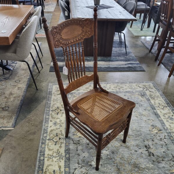 vintage oak/cane spindle chair