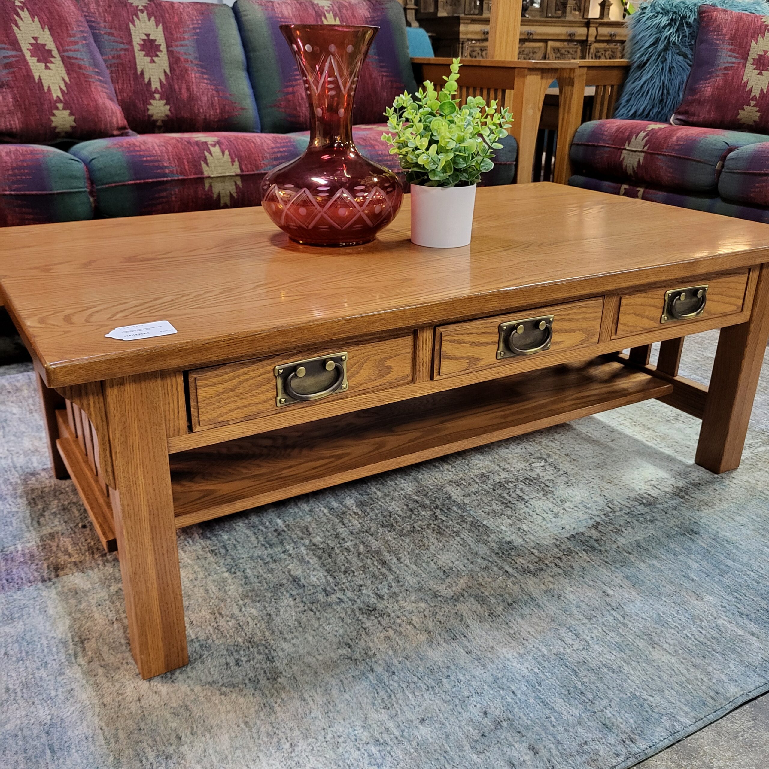 heirloom inc mission oak coffee table