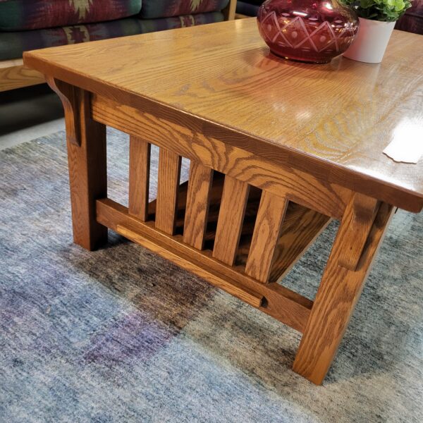 heirloom inc mission oak coffee table