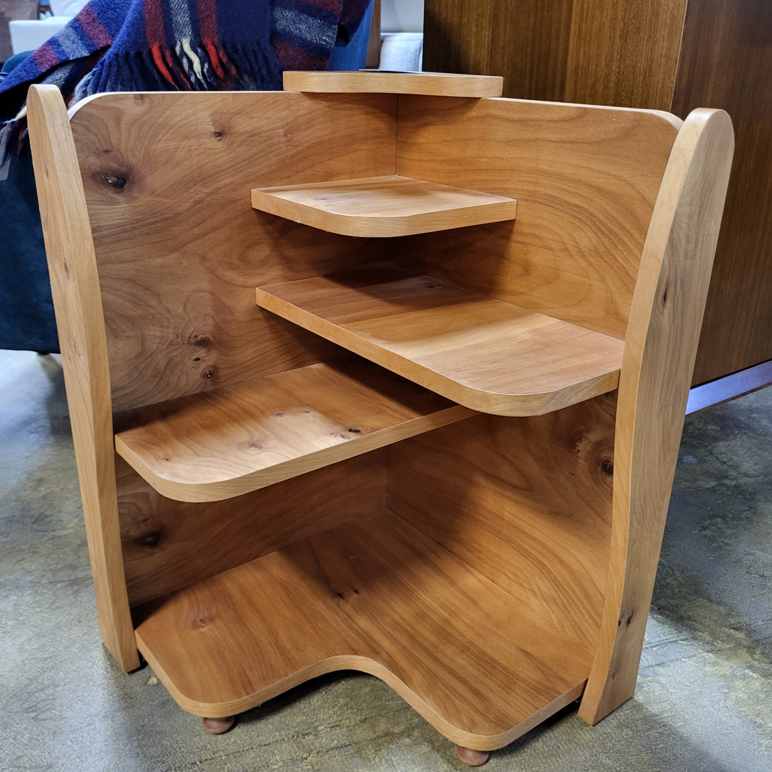 wooden corner shelf