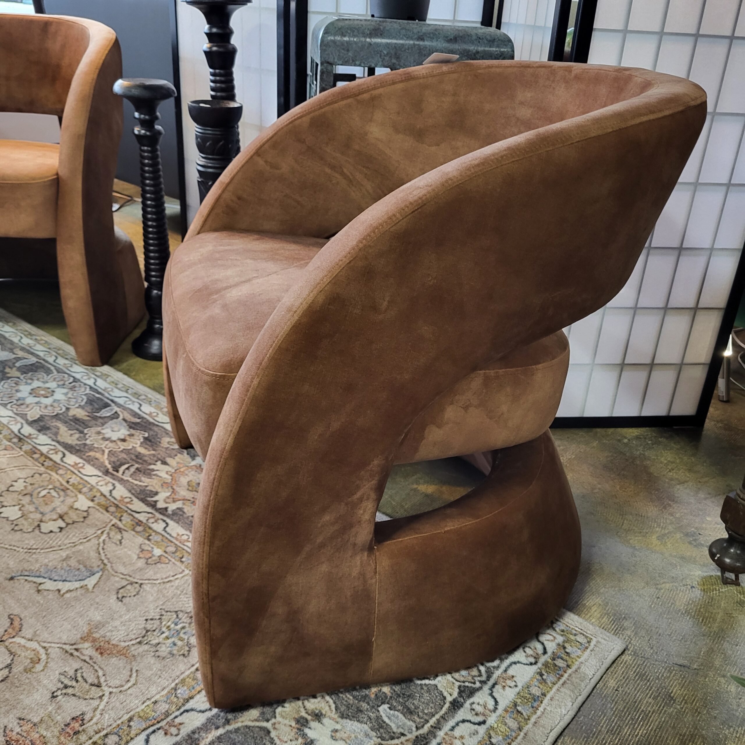 kardiel camel mod accent chair