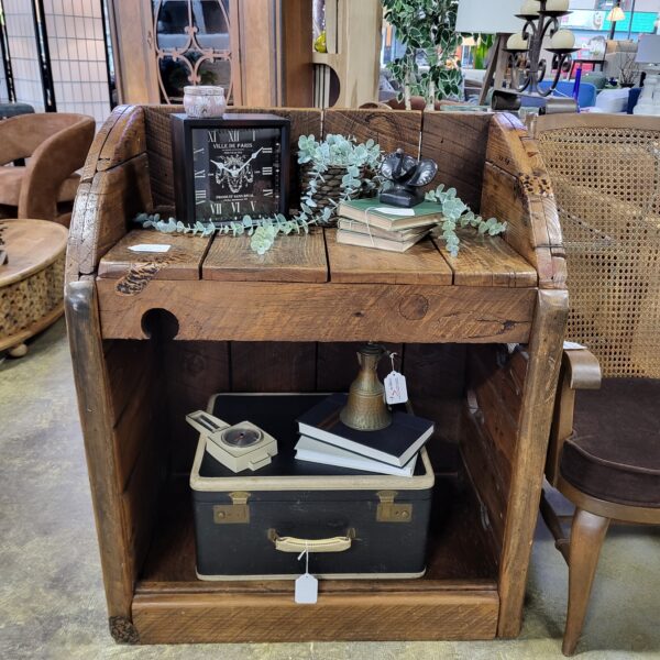 one of a kind reclaimed wood catch all table